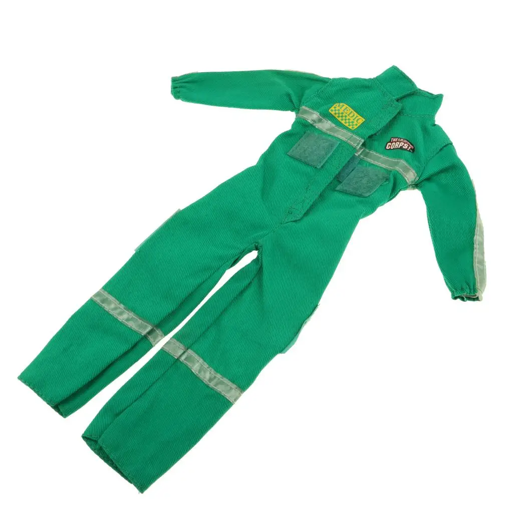 New Dolls Clothes Fireman Costume Suit Clothing Cool Army Suit Fireman Uniform Model for 1/6 Soldier Doll Accessory Gifts