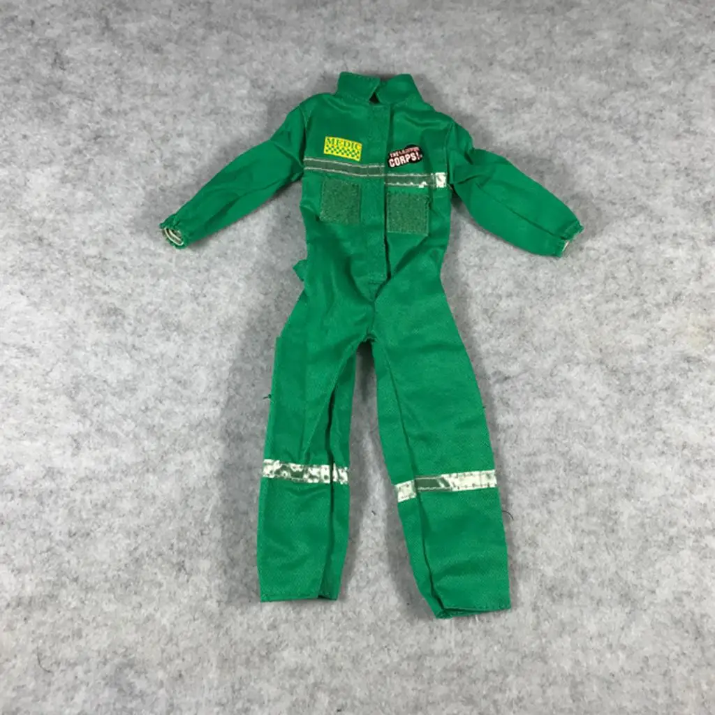 New Dolls Clothes Fireman Costume Suit Clothing Cool Army Suit Fireman Uniform Model for 1/6 Soldier Doll Accessory Gifts