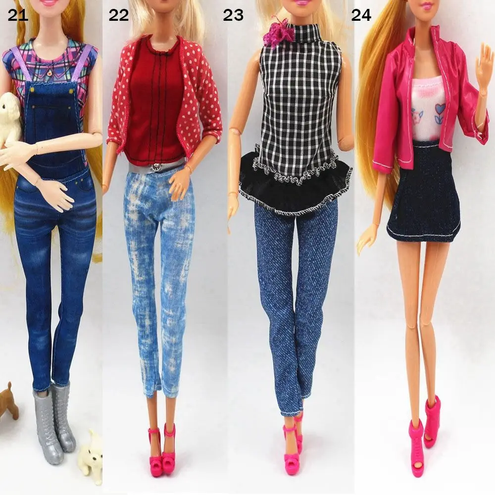 30Cm Doll Clothes Fashion Dress Sweatshirt Coats Tops Pants Vest Everyday Wear For 11.8 Doll Toys Girls Children Gifts