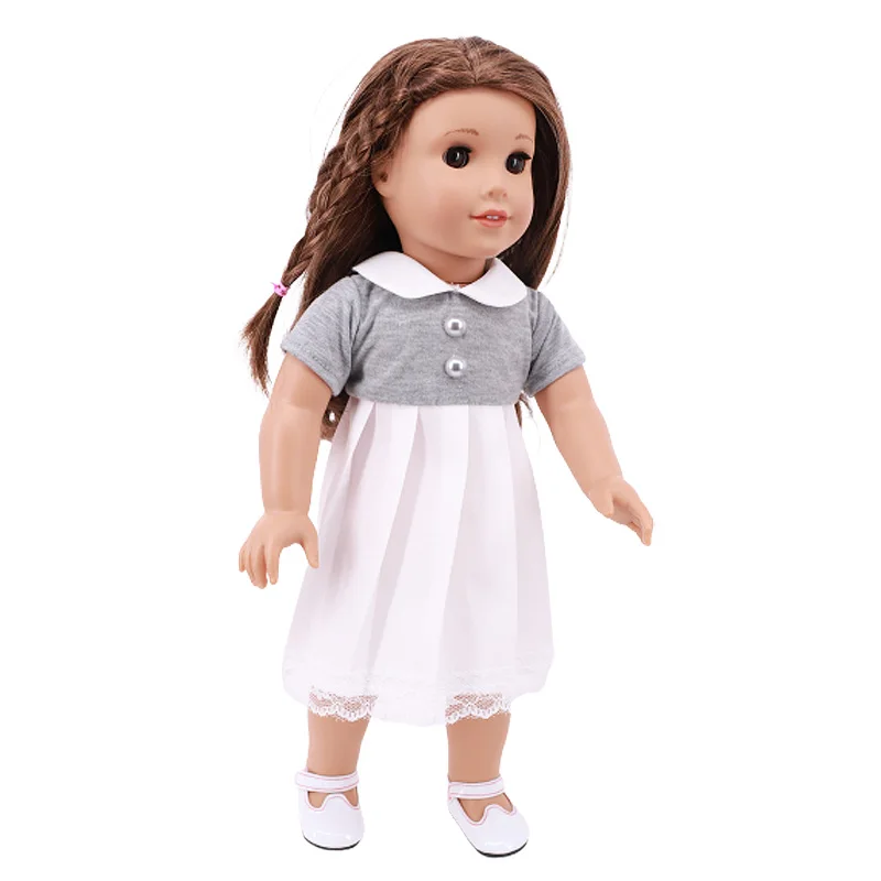 Kawaii Doll Dress For 43cm Baby Doll Clothes Accessories And 18 Inch American Doll Girl's Toys Our Generation