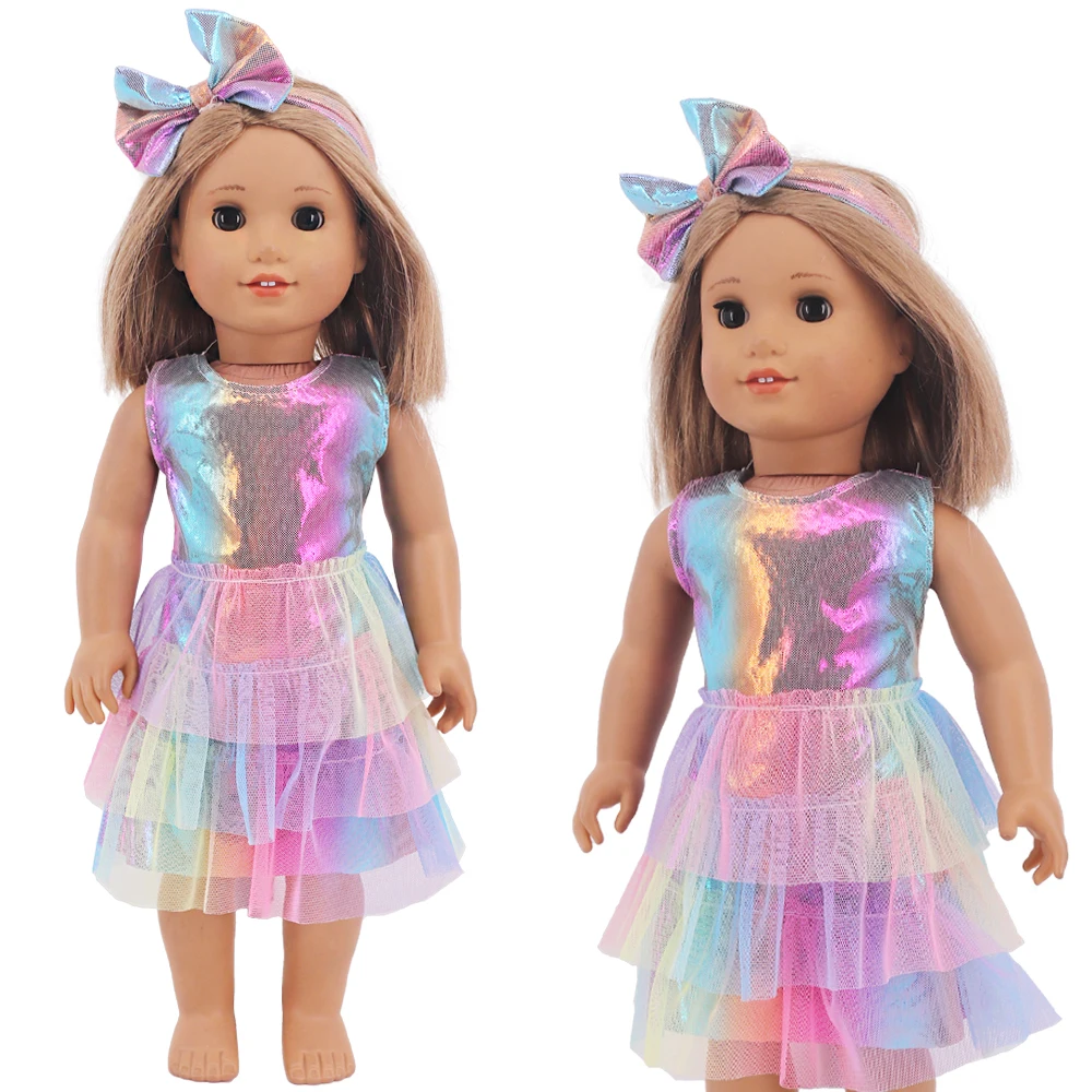 Kawaii Doll Dress For 43cm Baby Doll Clothes Accessories And 18 Inch American Doll Girl's Toys Our Generation