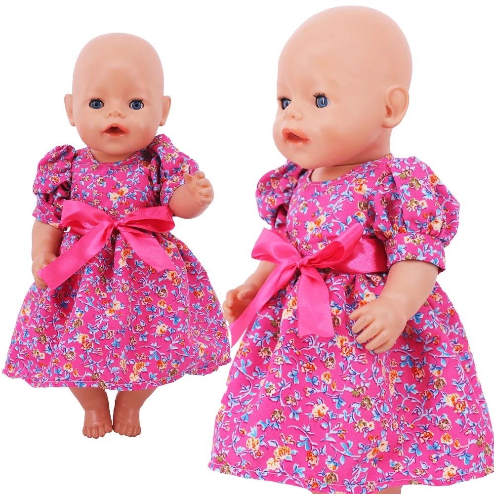 Kawaii Doll Dress For 43cm Baby Doll Clothes Accessories And 18 Inch American Doll Girl's Toys Our Generation