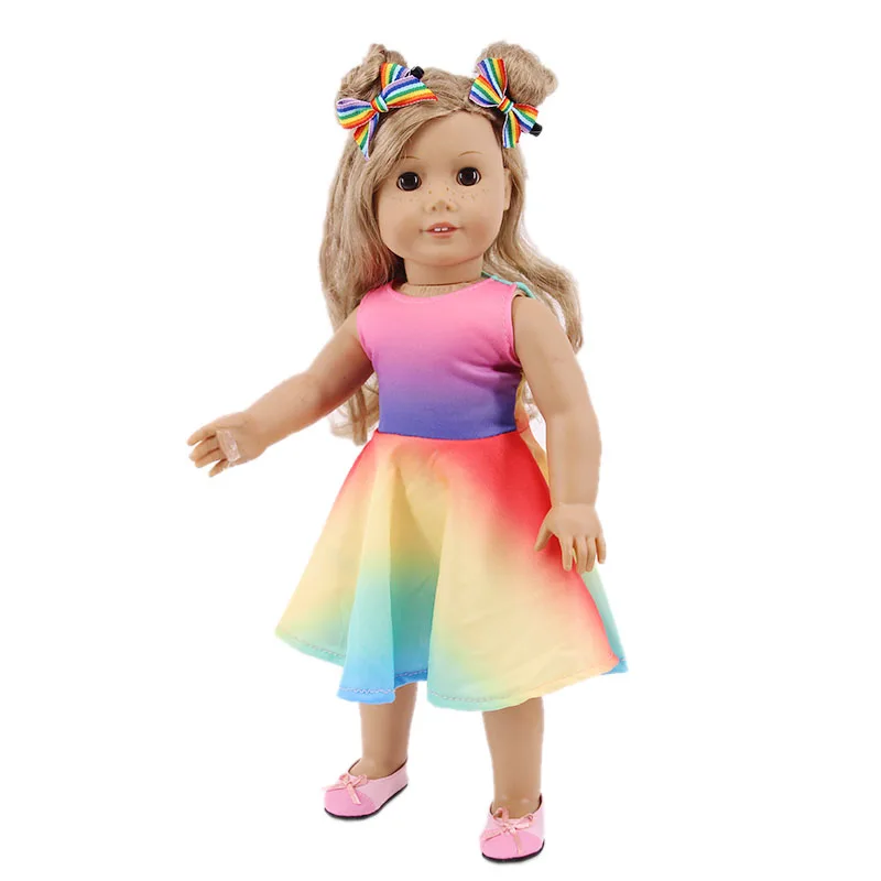 Kawaii Doll Dress For 43cm Baby Doll Clothes Accessories And 18 Inch American Doll Girl's Toys Our Generation