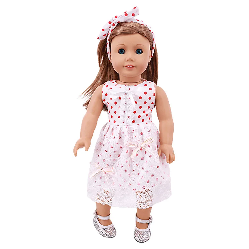 Kawaii Doll Dress For 43cm Baby Doll Clothes Accessories And 18 Inch American Doll Girl's Toys Our Generation