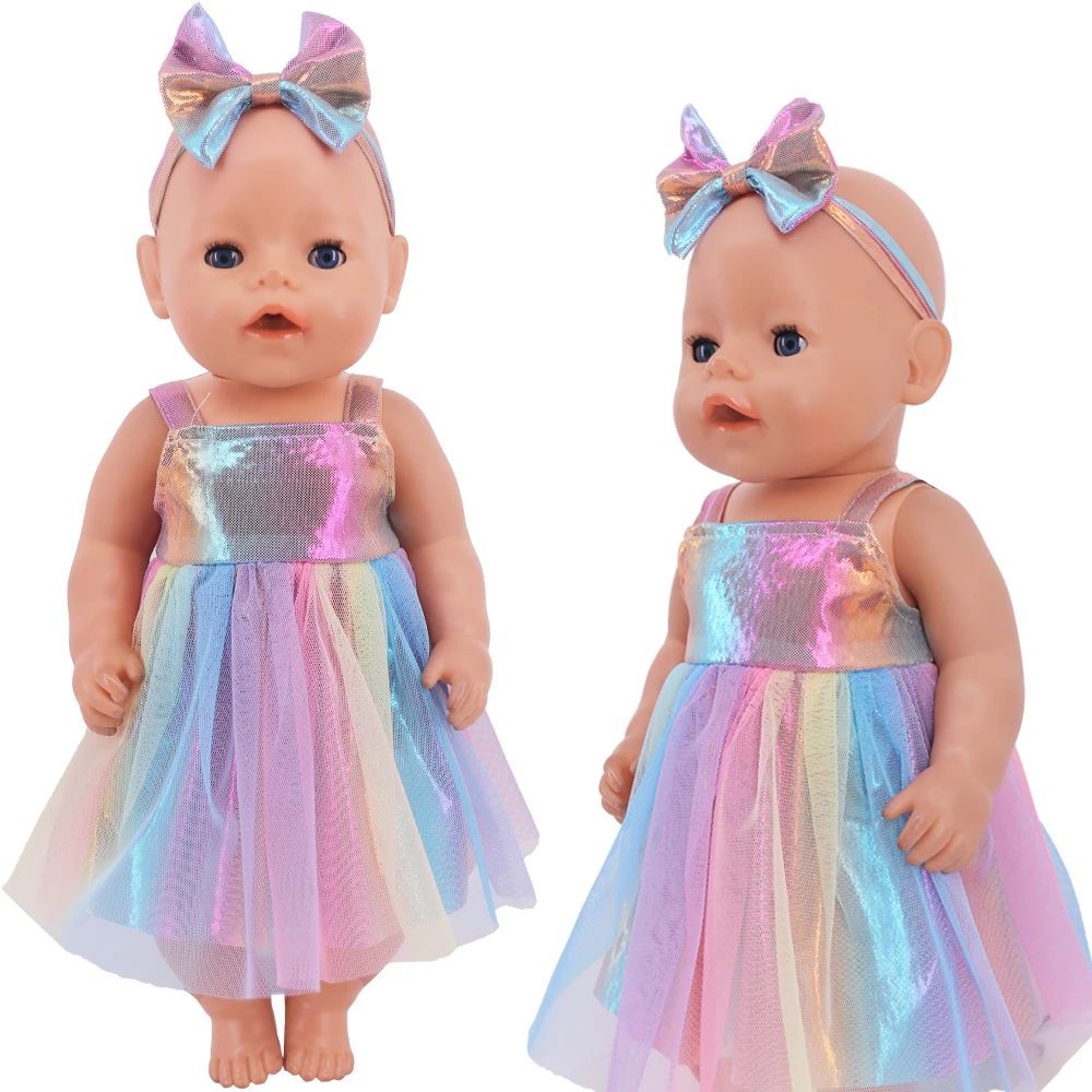 Kawaii Doll Dress For 43cm Baby Doll Clothes Accessories And 18 Inch American Doll Girl's Toys Our Generation