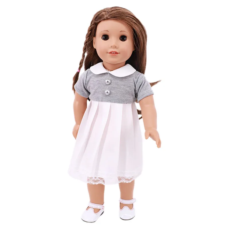 Kawaii Doll Dress For 43cm Baby Doll Clothes Accessories And 18 Inch American Doll Girl's Toys Our Generation