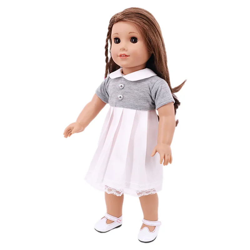 Kawaii Doll Dress For 43cm Baby Doll Clothes Accessories And 18 Inch American Doll Girl's Toys Our Generation