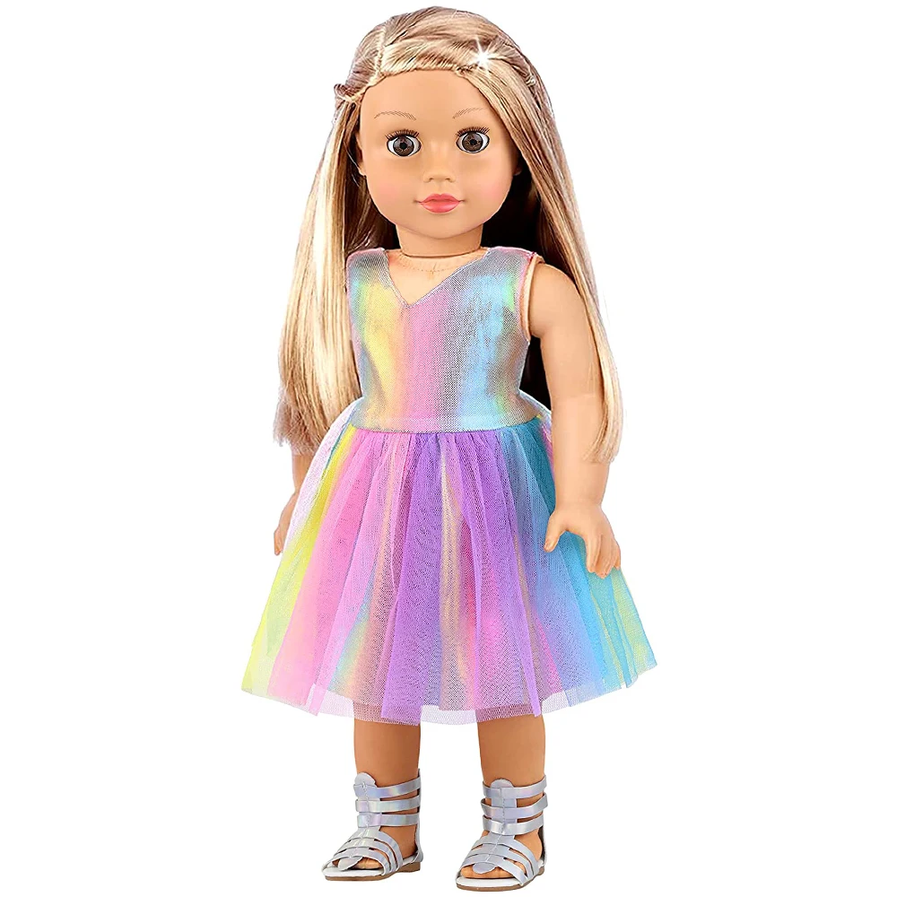 Kawaii Doll Dress For 43cm Baby Doll Clothes Accessories And 18 Inch American Doll Girl's Toys Our Generation