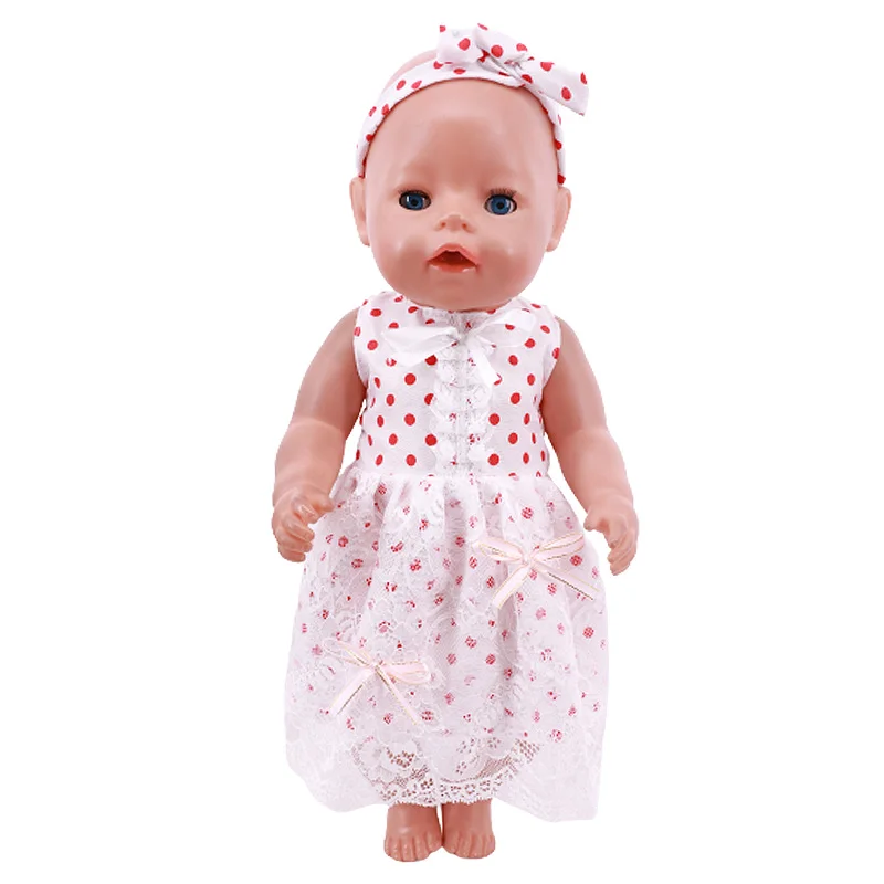 Kawaii Doll Dress For 43cm Baby Doll Clothes Accessories And 18 Inch American Doll Girl's Toys Our Generation