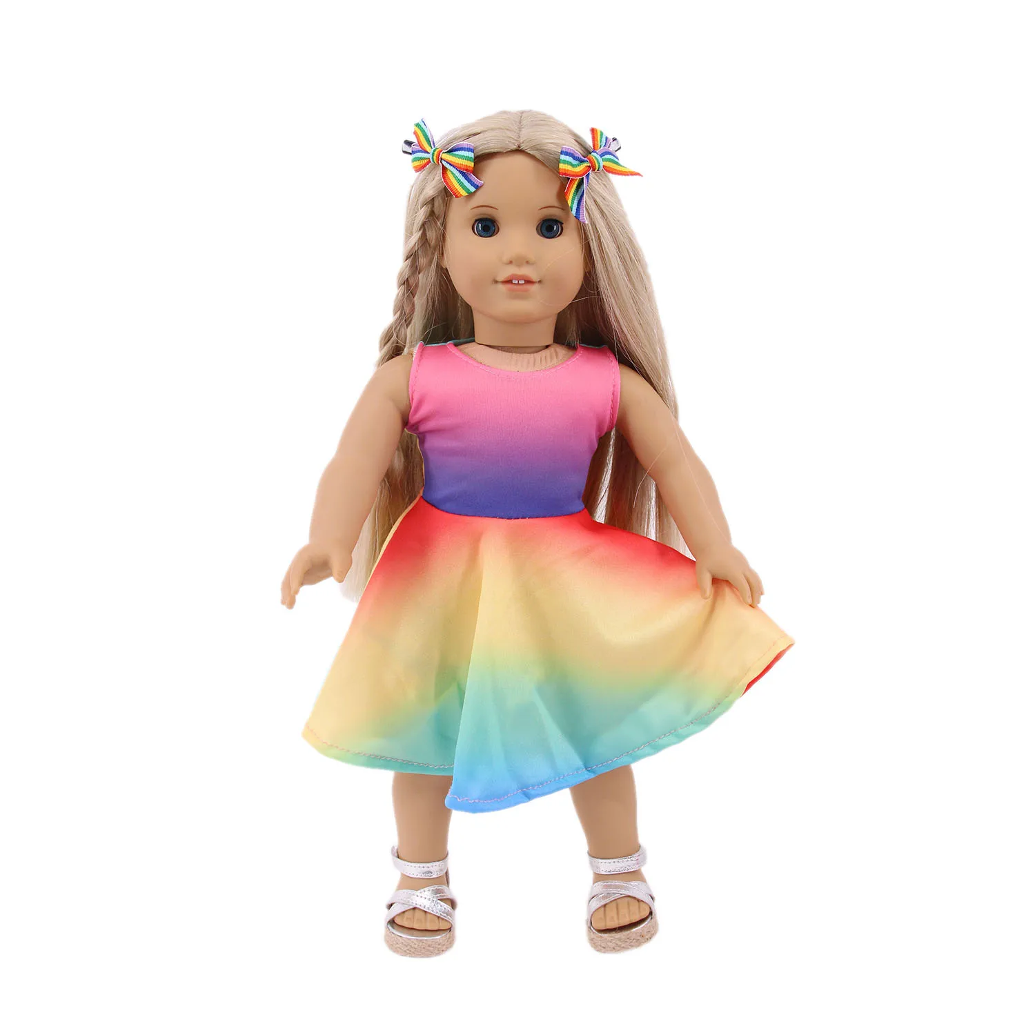 Kawaii Doll Dress For 43cm Baby Doll Clothes Accessories And 18 Inch American Doll Girl's Toys Our Generation