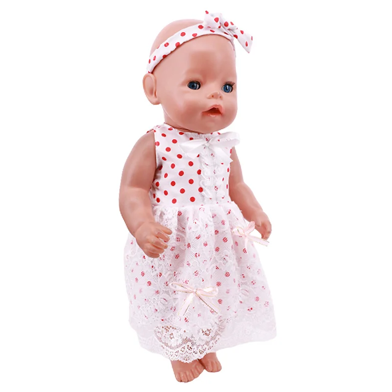 Kawaii Doll Dress For 43cm Baby Doll Clothes Accessories And 18 Inch American Doll Girl's Toys Our Generation