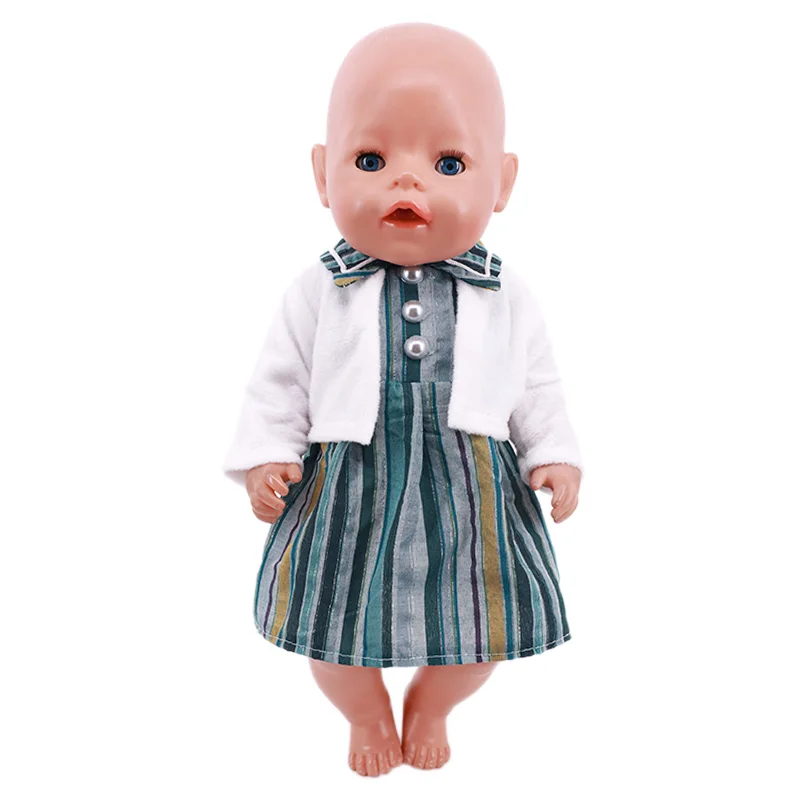Kawaii Doll Dress For 43cm Baby Doll Clothes Accessories And 18 Inch American Doll Girl's Toys Our Generation
