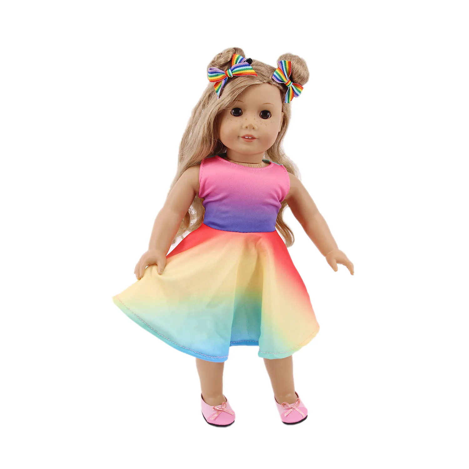 Kawaii Doll Dress For 43cm Baby Doll Clothes Accessories And 18 Inch American Doll Girl's Toys Our Generation