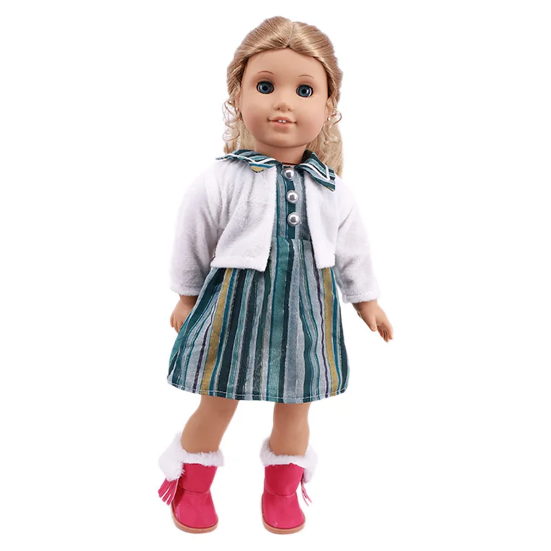 Kawaii Doll Dress For 43cm Baby Doll Clothes Accessories And 18 Inch American Doll Girl's Toys Our Generation