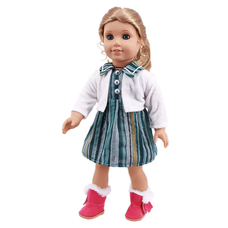 Kawaii Doll Dress For 43cm Baby Doll Clothes Accessories And 18 Inch American Doll Girl's Toys Our Generation
