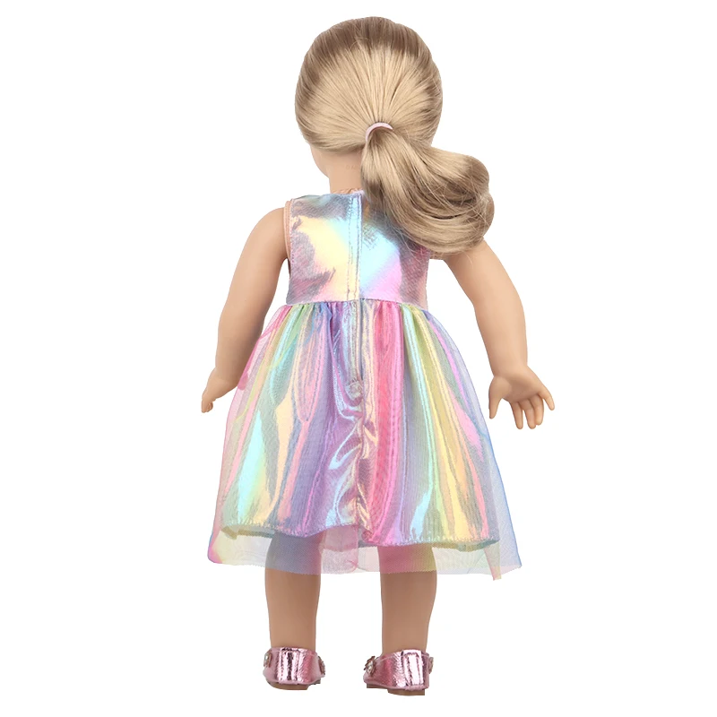 Baby Doll Clothes Dress Flamingo Cute Summer Skirt Bodysuit For 18 Inch American&43cm Reborn New Born Doll OG Girl`s Toy Doll