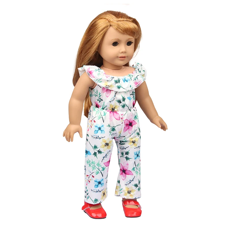 Baby Doll Clothes Dress Flamingo Cute Summer Skirt Bodysuit For 18 Inch American&43cm Reborn New Born Doll OG Girl`s Toy Doll