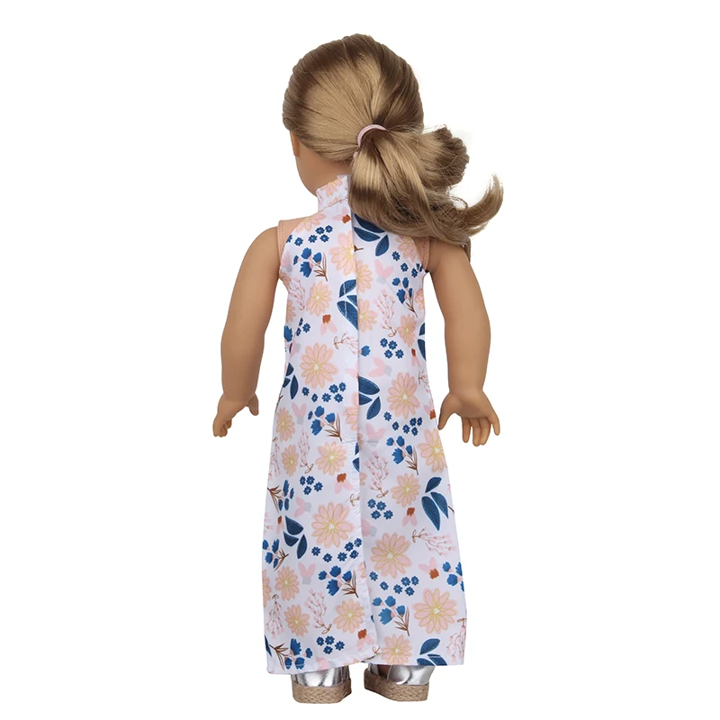 Baby Doll Clothes Dress Flamingo Cute Summer Skirt Bodysuit For 18 Inch American&43cm Reborn New Born Doll OG Girl`s Toy Doll