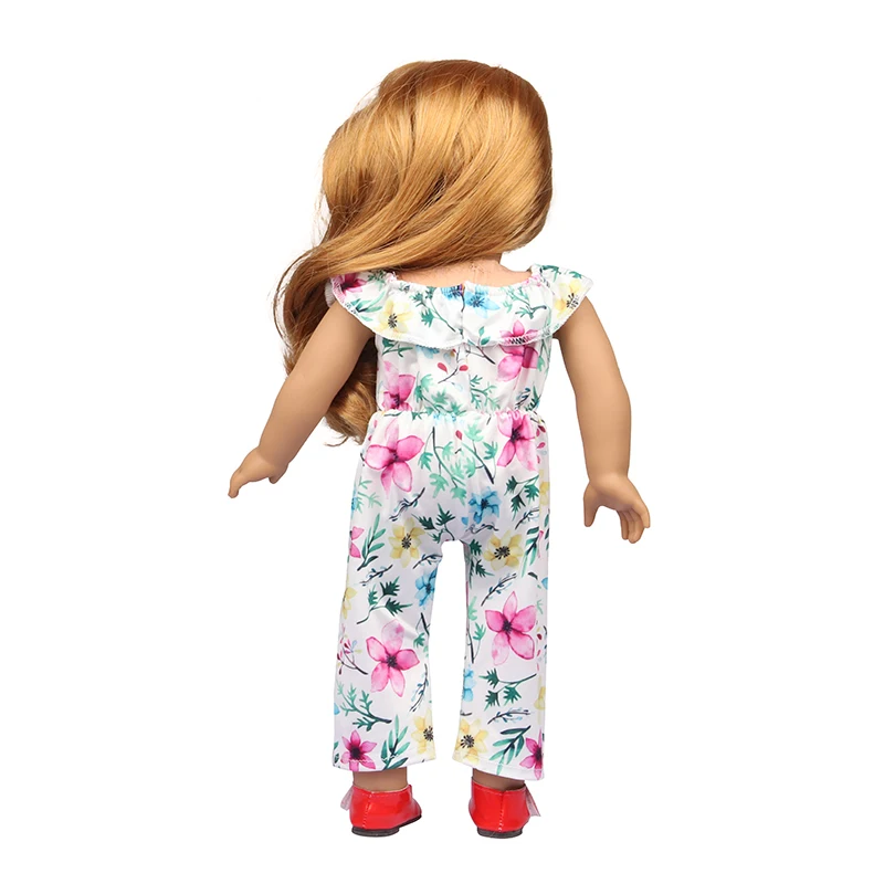 Baby Doll Clothes Dress Flamingo Cute Summer Skirt Bodysuit For 18 Inch American&43cm Reborn New Born Doll OG Girl`s Toy Doll