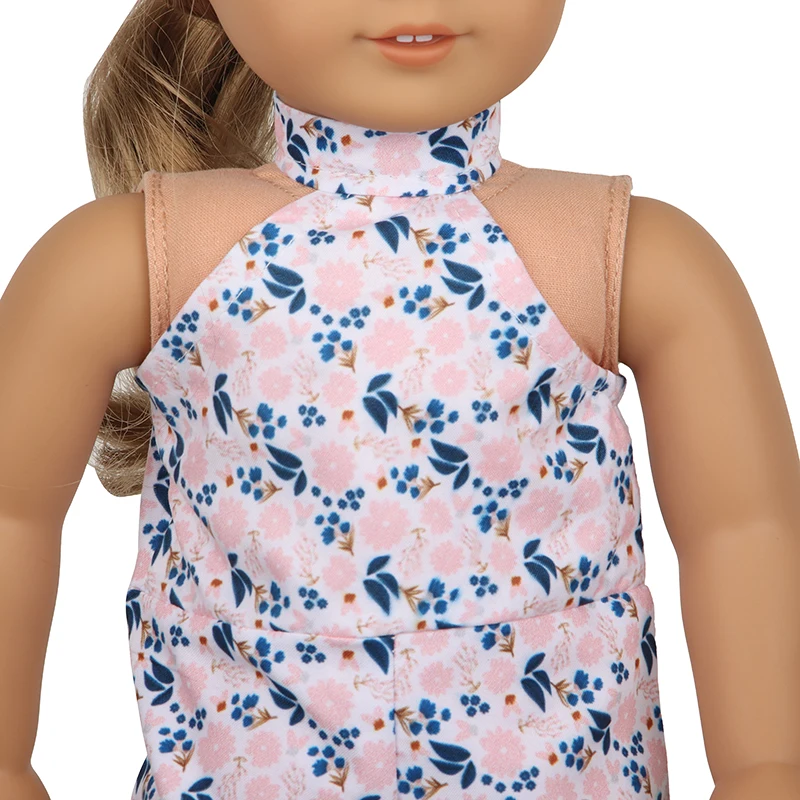 Baby Doll Clothes Dress Flamingo Cute Summer Skirt Bodysuit For 18 Inch American&43cm Reborn New Born Doll OG Girl`s Toy Doll