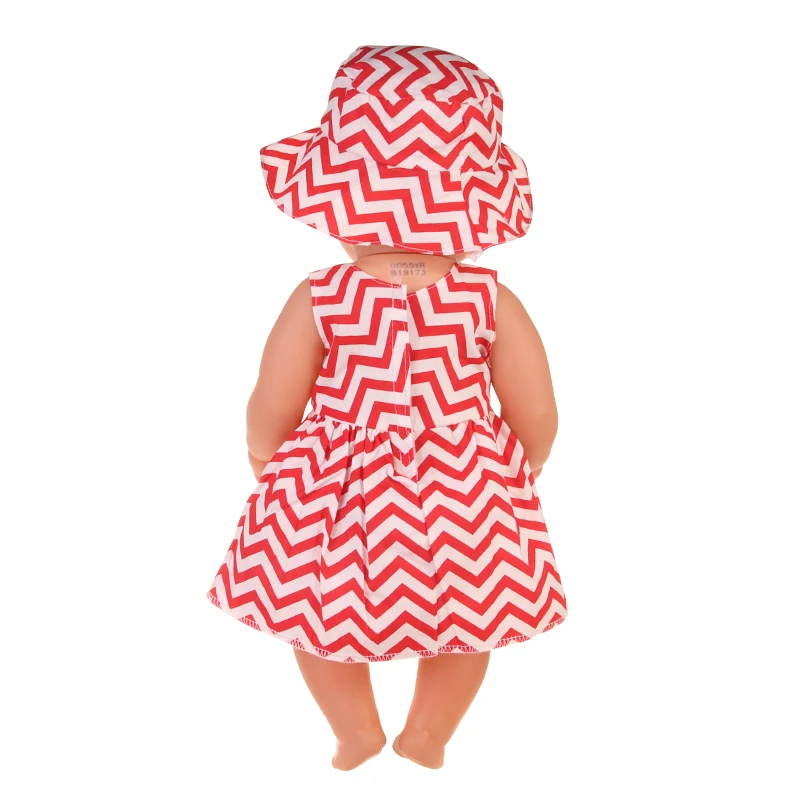 Baby Doll Clothes Dress Flamingo Cute Summer Skirt Bodysuit For 18 Inch American&43cm Reborn New Born Doll OG Girl`s Toy Doll