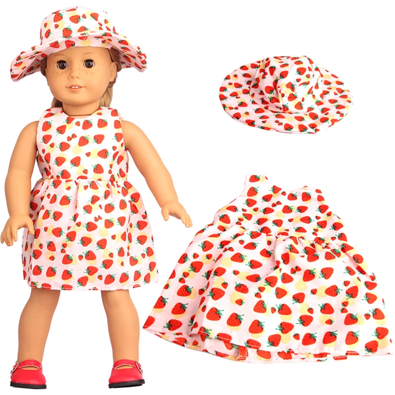 Baby Doll Clothes Dress Flamingo Cute Summer Skirt Bodysuit For 18 Inch American&43cm Reborn New Born Doll OG Girl`s Toy Doll