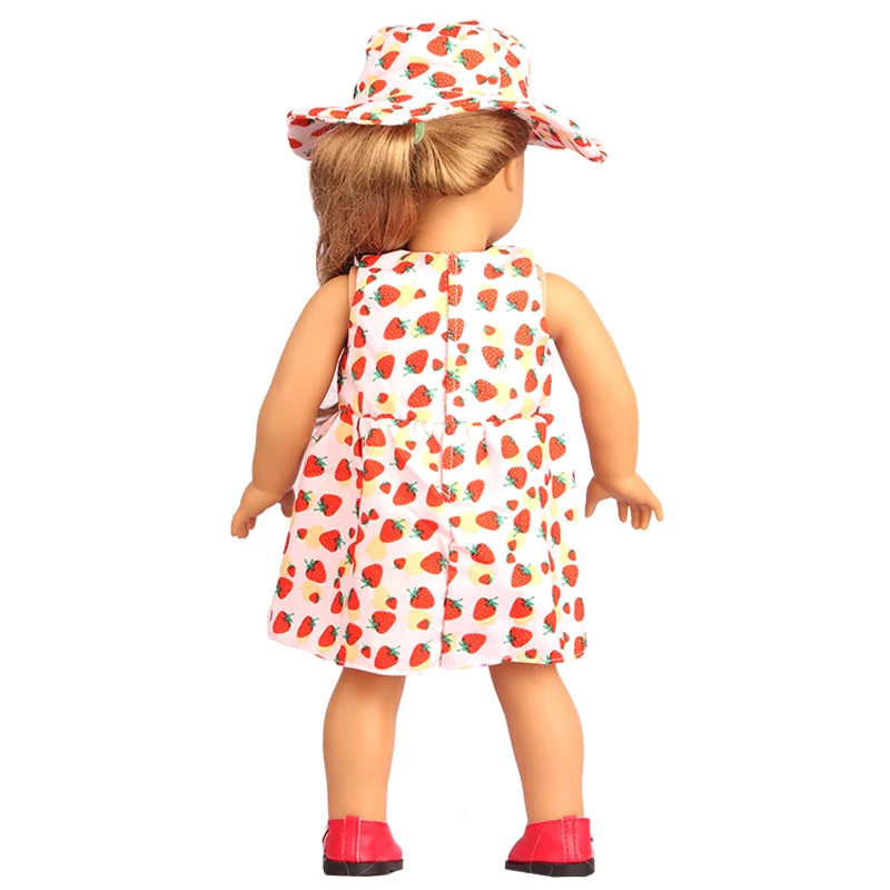 Baby Doll Clothes Dress Flamingo Cute Summer Skirt Bodysuit For 18 Inch American&43cm Reborn New Born Doll OG Girl`s Toy Doll