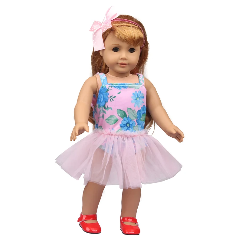 Baby Doll Clothes Dress Flamingo Cute Summer Skirt Bodysuit For 18 Inch American&43cm Reborn New Born Doll OG Girl`s Toy Doll