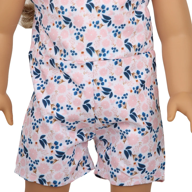 Baby Doll Clothes Dress Flamingo Cute Summer Skirt Bodysuit For 18 Inch American&43cm Reborn New Born Doll OG Girl`s Toy Doll