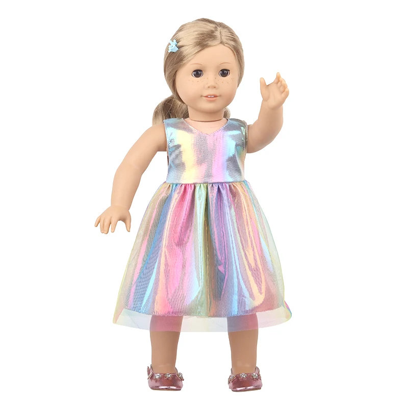 Baby Doll Clothes Dress Flamingo Cute Summer Skirt Bodysuit For 18 Inch American&43cm Reborn New Born Doll OG Girl`s Toy Doll