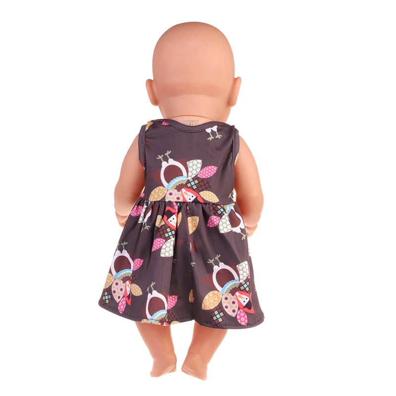 Baby Doll Clothes Dress Flamingo Cute Summer Skirt Bodysuit For 18 Inch American&43cm Reborn New Born Doll OG Girl`s Toy Doll