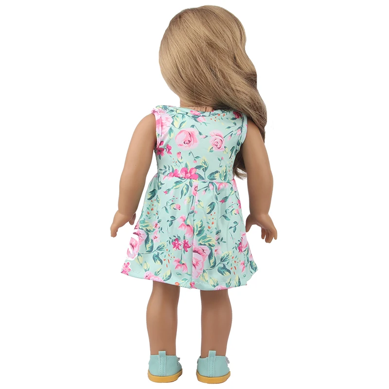 Baby Doll Clothes Dress Flamingo Cute Summer Skirt Bodysuit For 18 Inch American&43cm Reborn New Born Doll OG Girl`s Toy Doll