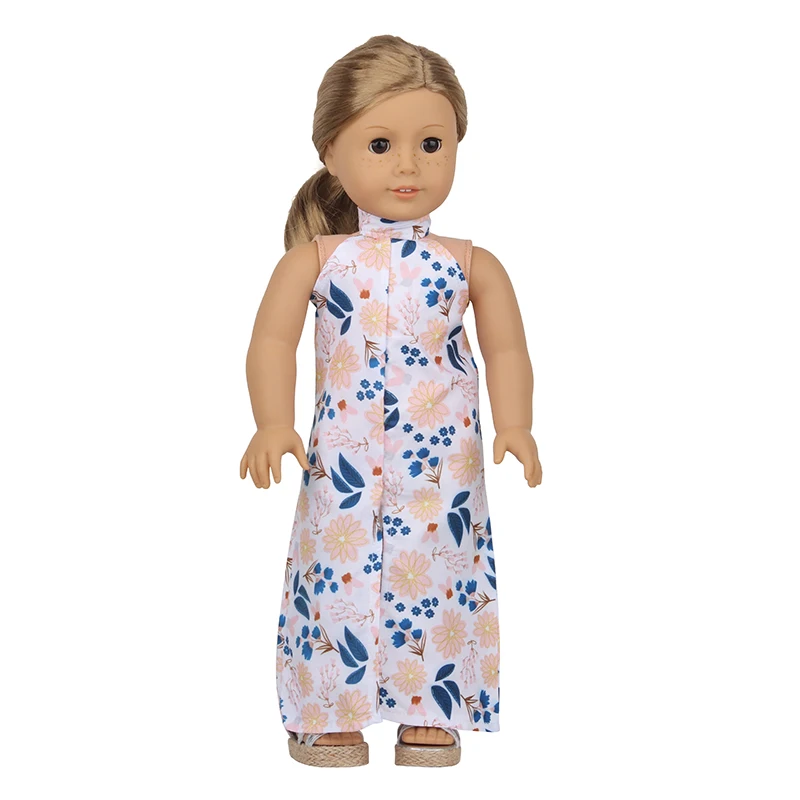 Baby Doll Clothes Dress Flamingo Cute Summer Skirt Bodysuit For 18 Inch American&43cm Reborn New Born Doll OG Girl`s Toy Doll