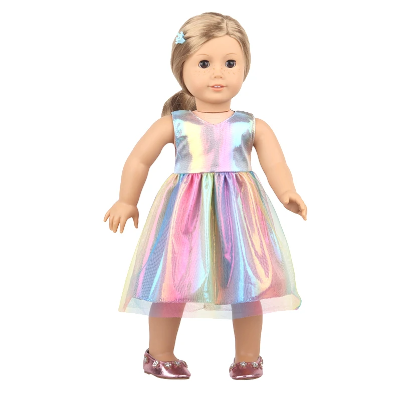 Baby Doll Clothes Dress Flamingo Cute Summer Skirt Bodysuit For 18 Inch American&43cm Reborn New Born Doll OG Girl`s Toy Doll