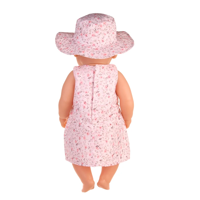 Baby Doll Clothes Dress Flamingo Cute Summer Skirt Bodysuit For 18 Inch American&43cm Reborn New Born Doll OG Girl`s Toy Doll
