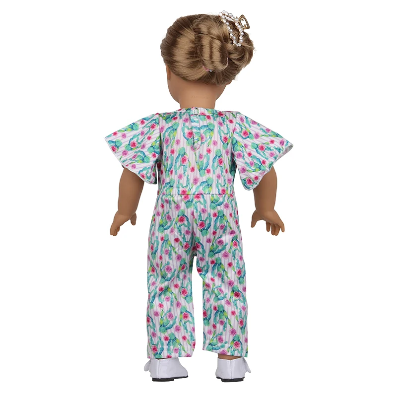 Baby Doll Clothes Dress Flamingo Cute Summer Skirt Bodysuit For 18 Inch American&43cm Reborn New Born Doll OG Girl`s Toy Doll