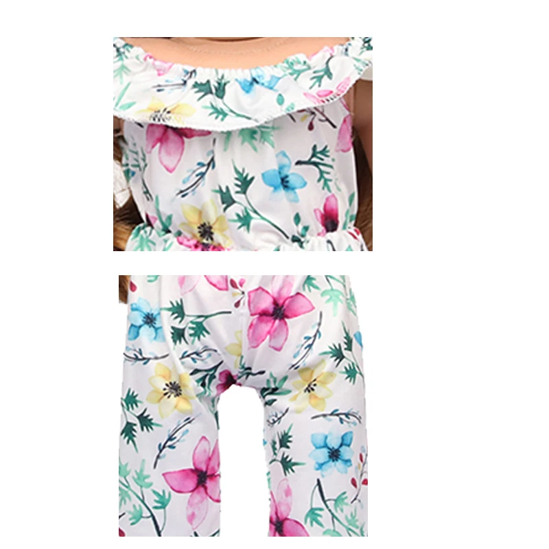 Baby Doll Clothes Dress Flamingo Cute Summer Skirt Bodysuit For 18 Inch American&43cm Reborn New Born Doll OG Girl`s Toy Doll