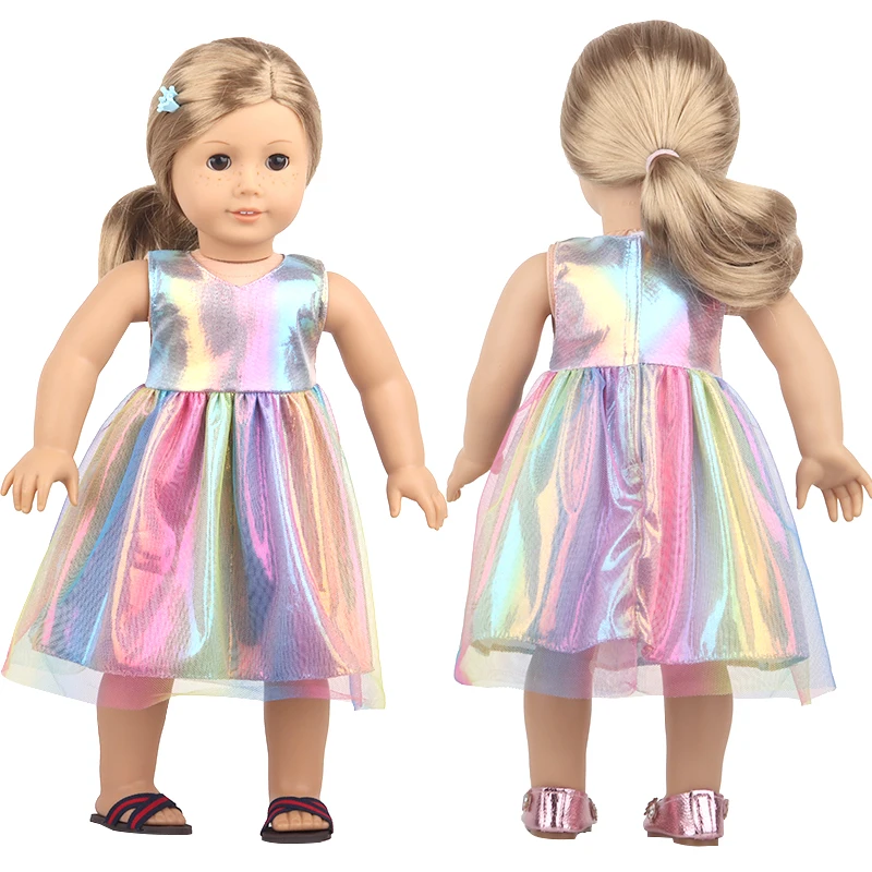 Baby Doll Clothes Dress Flamingo Cute Summer Skirt Bodysuit For 18 Inch American&43cm Reborn New Born Doll OG Girl`s Toy Doll