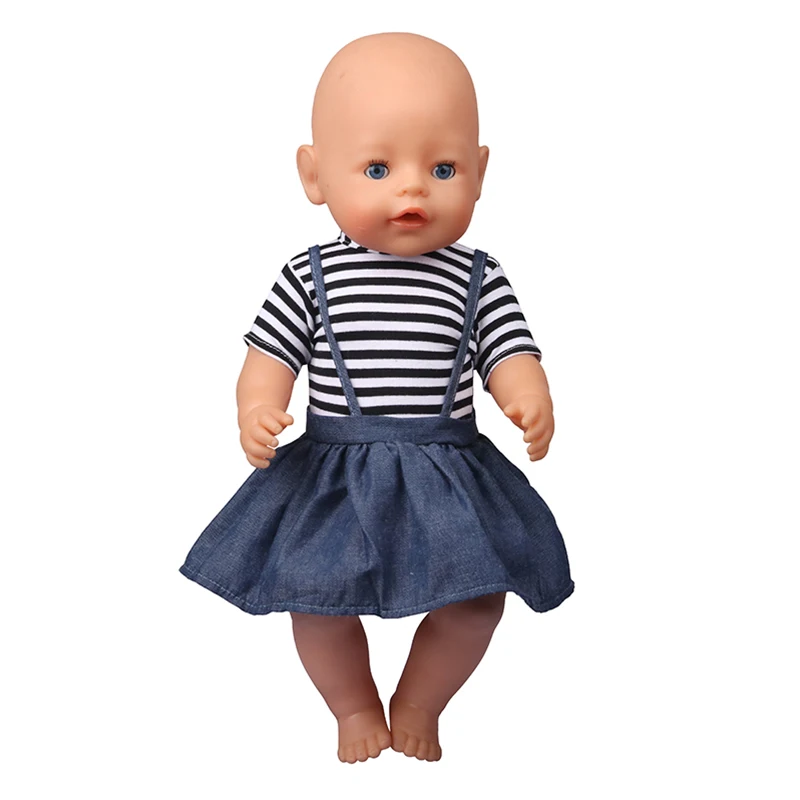 Baby Doll Clothes Dress Flamingo Cute Summer Skirt Bodysuit For 18 Inch American&43cm Reborn New Born Doll OG Girl`s Toy Doll