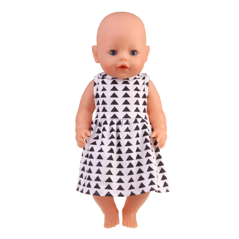 Baby Doll Clothes Dress Flamingo Cute Summer Skirt Bodysuit For 18 Inch American&43cm Reborn New Born Doll OG Girl`s Toy Doll