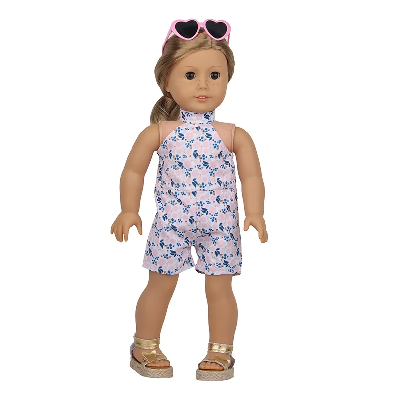 Baby Doll Clothes Dress Flamingo Cute Summer Skirt Bodysuit For 18 Inch American&43cm Reborn New Born Doll OG Girl`s Toy Doll