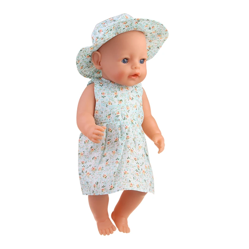 Baby Doll Clothes Dress Flamingo Cute Summer Skirt Bodysuit For 18 Inch American&43cm Reborn New Born Doll OG Girl`s Toy Doll