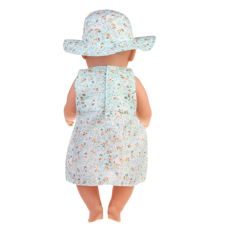 Baby Doll Clothes Dress Flamingo Cute Summer Skirt Bodysuit For 18 Inch American&43cm Reborn New Born Doll OG Girl`s Toy Doll