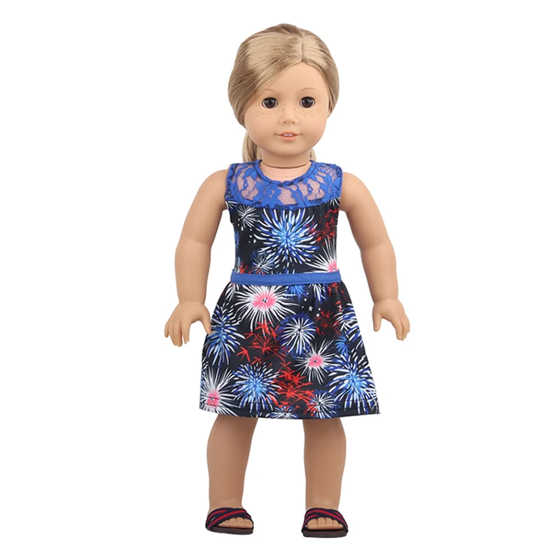 Baby Doll Clothes Dress Flamingo Cute Summer Skirt Bodysuit For 18 Inch American&43cm Reborn New Born Doll OG Girl`s Toy Doll