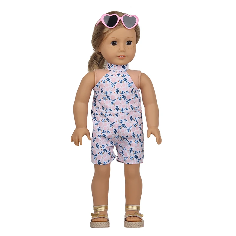 Baby Doll Clothes Dress Flamingo Cute Summer Skirt Bodysuit For 18 Inch American&43cm Reborn New Born Doll OG Girl`s Toy Doll