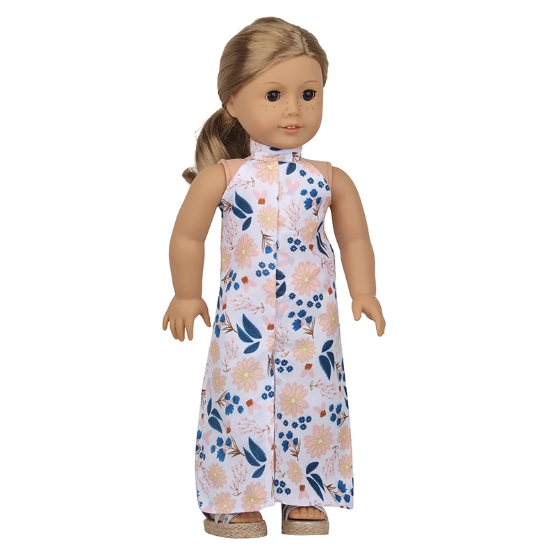 Baby Doll Clothes Dress Flamingo Cute Summer Skirt Bodysuit For 18 Inch American&43cm Reborn New Born Doll OG Girl`s Toy Doll