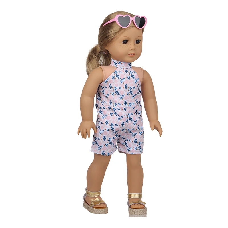Baby Doll Clothes Dress Flamingo Cute Summer Skirt Bodysuit For 18 Inch American&43cm Reborn New Born Doll OG Girl`s Toy Doll
