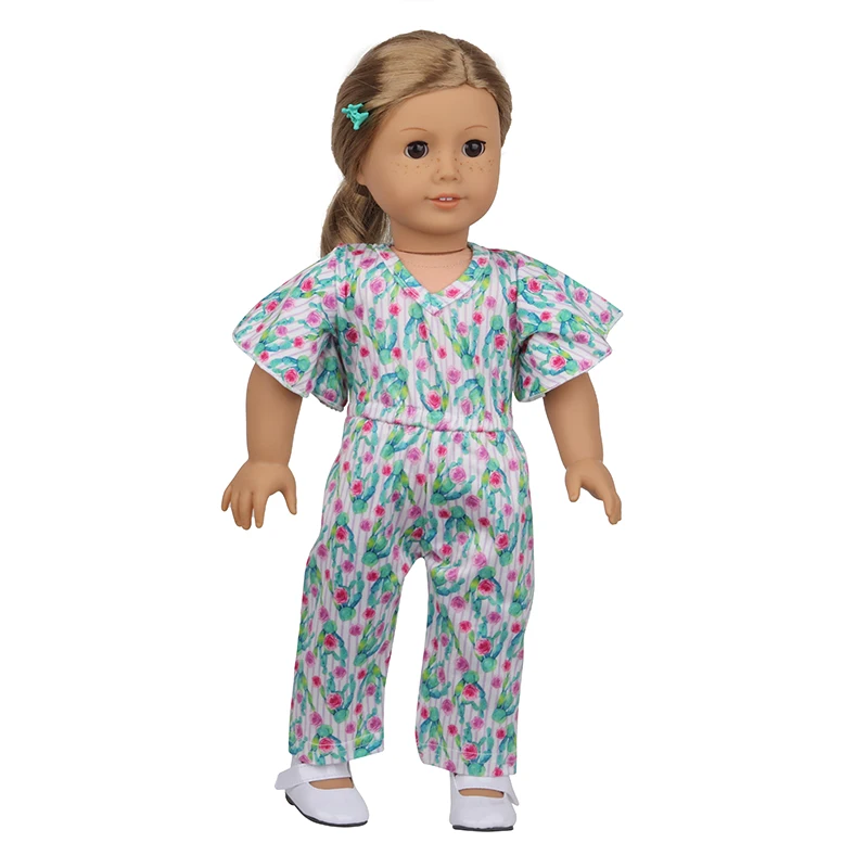 Baby Doll Clothes Dress Flamingo Cute Summer Skirt Bodysuit For 18 Inch American&43cm Reborn New Born Doll OG Girl`s Toy Doll