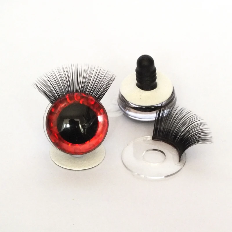 20pcs 12-30mm 3D Mixed Color Safety Toy eyes +Eyelash for amigurumi crochet stuffed animal
