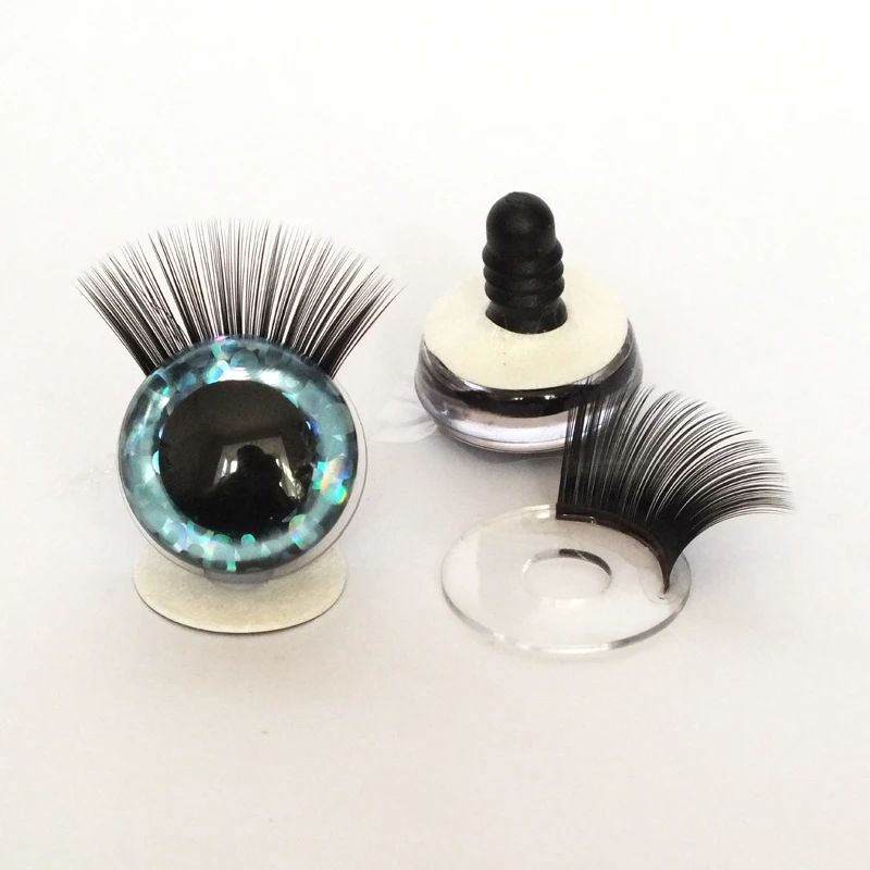 20pcs 12-30mm 3D Mixed Color Safety Toy eyes +Eyelash for amigurumi crochet stuffed animal